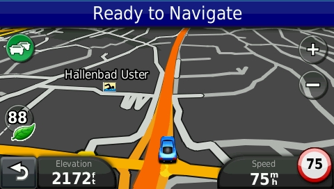 GARMIN Dezl 560 - Map in night mode