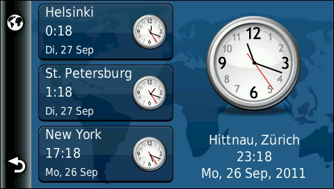 GARMIN Dezl 560 - Weltuhr