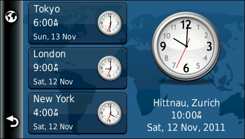 GARMIN Dezl 560 - World Clock