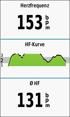 GARMIN Edge 1000 - Anzeige mit 3 Datenfelder