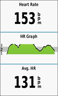 GARMIN Edge 1000 - Display with 3 data fields