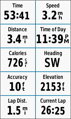 GARMIN Edge 1000 - Display with 10 data fields
