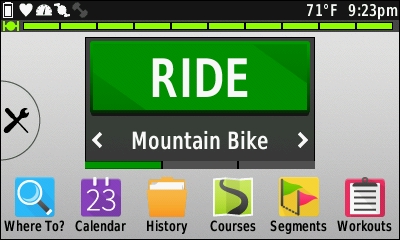 GARMIN Edge 1000 - Main page in landscape format