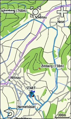 GARMIN Edge 1000 - Karte (Vektor-Darstellung)