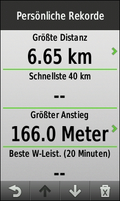 GARMIN Edge 1000 - Persoenliche Rekorde