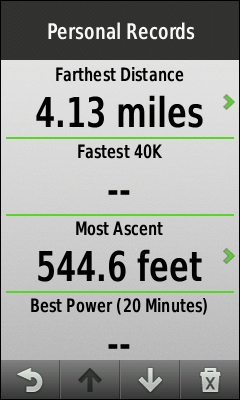 GARMIN Edge 1000 - Personal Records