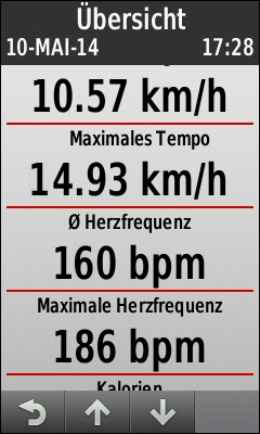 GARMIN Edge 1000 - Aktivitaeten-Protokoll (2 von 3)