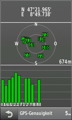 GARMIN Edge 1000 - Satelliten