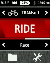 GARMIN Edge 510 Main Page