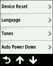 GARMIN Edge 510 System Settings (2 of 2)