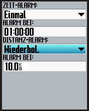 GARMIN Edge 605 time / distance alert