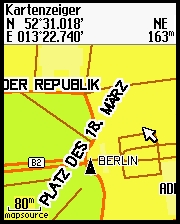 GARMIN Edge 605 map