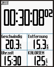 GARMIN Edge 705 display