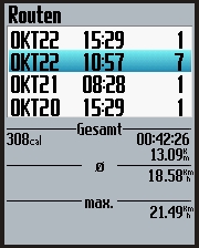 GARMIN Edge 705 history
