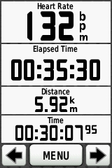GARMIN Edge 800 Display with 4 data fields