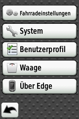GARMIN Edge 800 Einstellungen