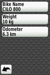 GARMIN Edge 800 Bike Profile