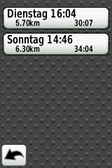 GARMIN Edge 800 Protokoll Uebersicht