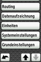 GARMIN Edge 800 System-Einstellungen (2 von 2)
