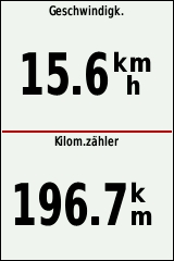 GARMIN Edge 810 Anzeige mit 2 Datenfelder