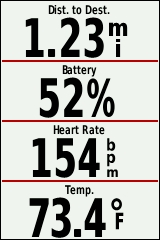 GARMIN Edge 810 Display with 4 data fields