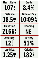 GARMIN Edge 810 Display with 10 data fields