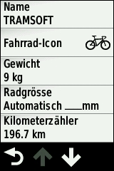 GARMIN Edge 810 Fahrrad-Profil