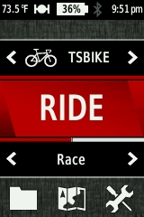 GARMIN Edge 810 Main Page