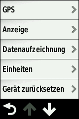 GARMIN Edge 810 System-Einstellungen (1 von 2)