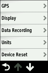 GARMIN Edge 810 System Settings (1 of 2)