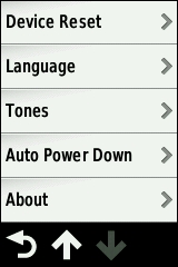 GARMIN Edge 810 System Settings (2 of 2)