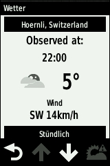 GARMIN Edge 810 Wetter