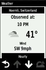 GARMIN Edge 810 Weather