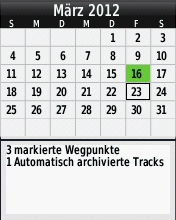 GARMIN etrex 30 - Kalender