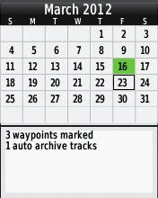 GARMIN etrex 30 - Calendar