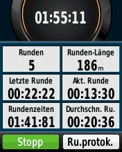 GARMIN etrex 30 - Stoppuhr mit Zwischenzeiten (Runden)