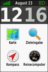 GARMIN eTrex Touch 25/35 - Hauptmenu klassisch