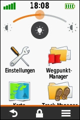 GARMIN eTrex Touch 25/35 - Hauptmenu modern