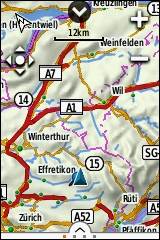 GARMIN eTrex Touch 25/35 - Vorinstallierte topografische Europakarte (Uebersicht)