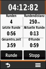 GARMIN eTrex Touch 25/35 - Stoppuhr