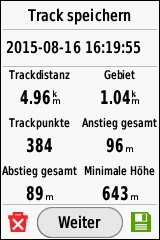 GARMIN eTrex Touch 25/35 - Track