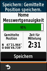 GARMIN eTrex Touch 25/35 - Wegpunkt-Mittelung