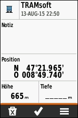 GARMIN eTrex Touch 25/35 - Wegpunkt