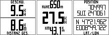 GARMIN fenix Datenfelder