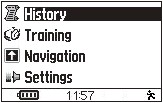 GARMIN Forerunner 205 main menu