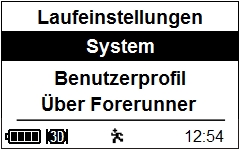 GARMIN Forerunner 310XT Einstellungen