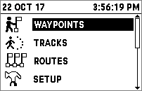 GARMIN Foretrex 601 Main Menu
