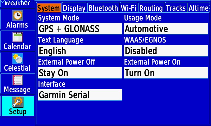 GARMIN GPSMAP 276Cx - Main Menu