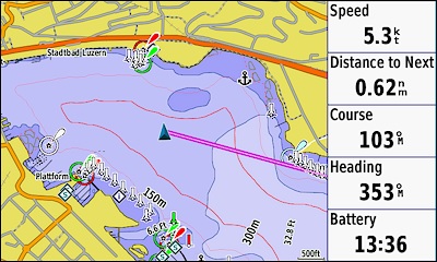 GARMIN GPSMAP 276Cx - Map of the Swiss Lakes - Luzern