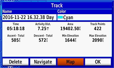 GARMIN GPSMAP 276Cx - Track - Summary